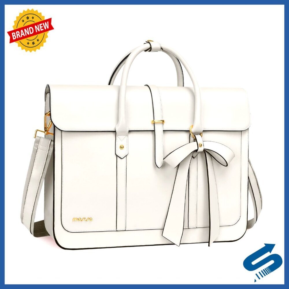Convertible Laptop Shoulder Bag PU Leather Work Briefcase Travel Computer Bag